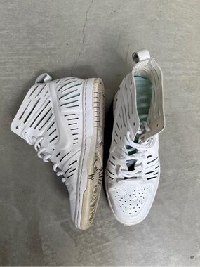 Nike White Laser Cutout, Dunk Sky Hi 2.0 Joli Wedge Sneakers 6.5